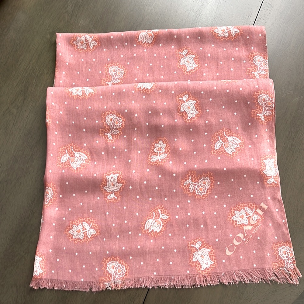 COACH long scarf 80” x 25” NW/OT